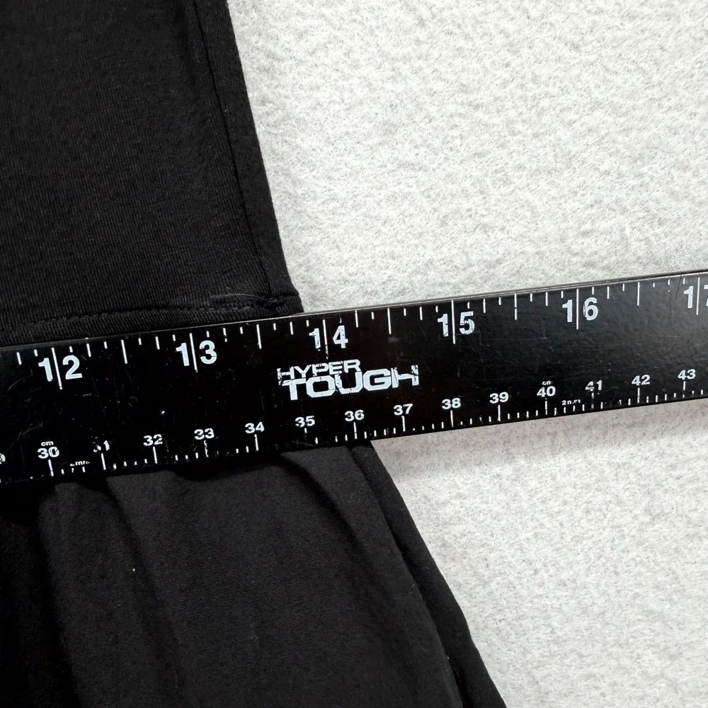 Pretty Garden Holiday Summer Dress Womens Medium Black Pleated Strapless Stretch